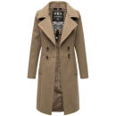 Navahoo Wooly Damen Trenchcoat Winter Mantel B661 Stone Brown Größe M - Gr. 38
