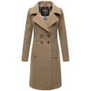 Navahoo Wooly Damen Trenchcoat Winter Mantel B661 Stone Brown Größe L - Gr. 40