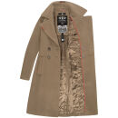 Navahoo Wooly Damen Trenchcoat Winter Mantel B661 Stone Brown Größe L - Gr. 40