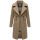 Navahoo Wooly Damen Trenchcoat Winter Mantel B661 Stone Brown Größe L - Gr. 40