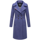 Navahoo Wooly Damen Trenchcoat Winter Mantel B661 Blue Violet Größe M - Gr. 38