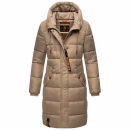 Marikoo Yuikoo lange Damen Winterjacke B941 Taupe Grey Größe S - Gr. 36