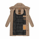 Marikoo Yuikoo lange Damen Winterjacke B941 Taupe Grey-Größe M - Gr. 38