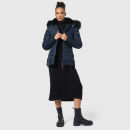 Navahoo Umay Princess Damen Winter Steppjacke mit Fellkragen 900 Navy Größe XXXL - Gr. 46
