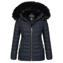 Navahoo Umay Princess Damen Winter Steppjacke mit Fellkragen 900 Navy Größe XXXL - Gr. 46
