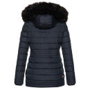 Navahoo Umay Princess Damen Winter Steppjacke mit Fellkragen 900 Navy Größe XXXL - Gr. 46
