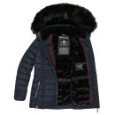 Navahoo Umay Princess Damen Winter Steppjacke mit Fellkragen 900 Navy Größe XXXL - Gr. 46