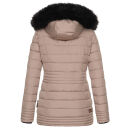 Navahoo Umay Princess Damen Winter Steppjacke mit Fellkragen 900 Taupe Größe XXXL - Gr. 46