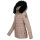 Navahoo Umay Princess Damen Winter Steppjacke mit Fellkragen 900 Taupe Größe XXXL - Gr. 46