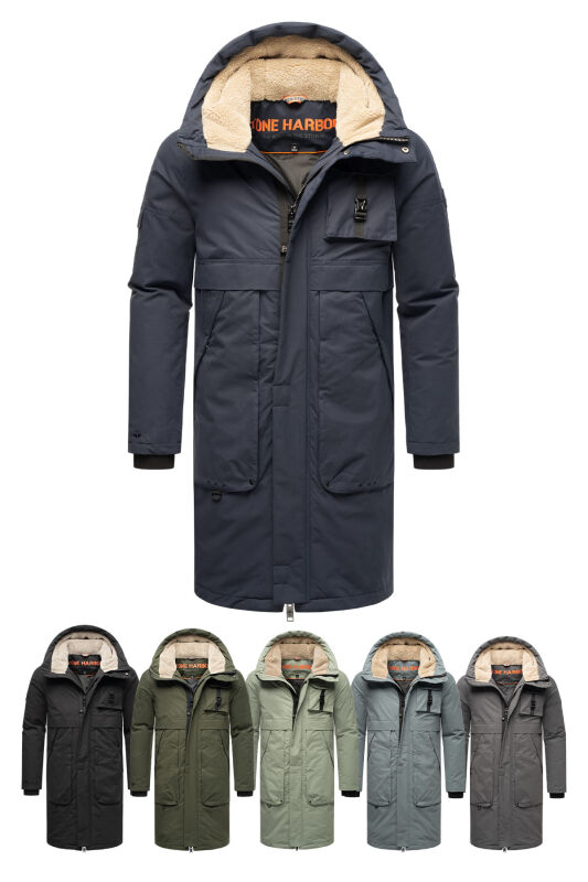 Stone Harbour Herren Winter Jacke Outdoor Parka Mantel Warm gefüttert lang B760