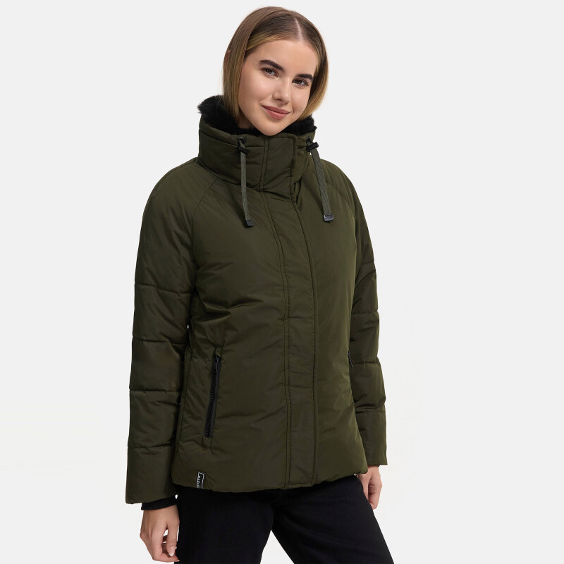 Navahoo Frostii XIV Damen Winterjacke N003 Dark Olive Größe S - Gr. 36