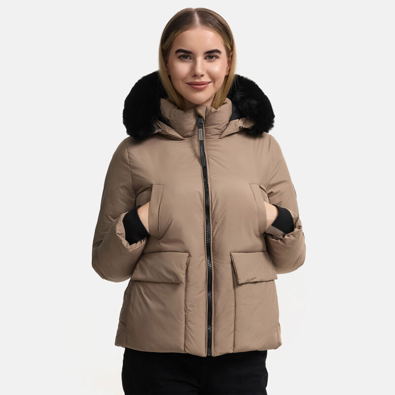 Marikoo Morinaa XVI Damen Winterjacke N005 Taupe Grey Größe S - Gr. 36