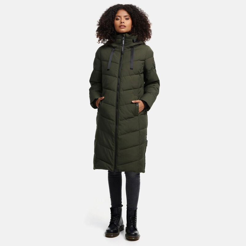Navahoo Schmatzibaer XIV Damen Winterjacke N009 Olive Größe XS - Gr. 34