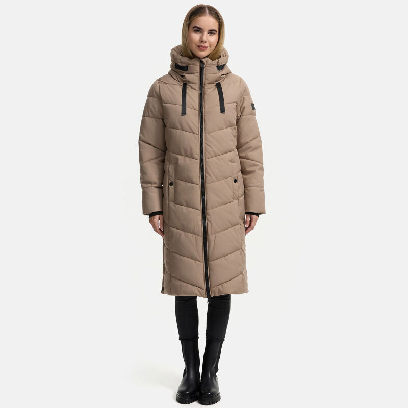 Navahoo Schmatzibaer XIV Damen Winterjacke N009 Taupe Grey Größe XXXL - Gr. 46
