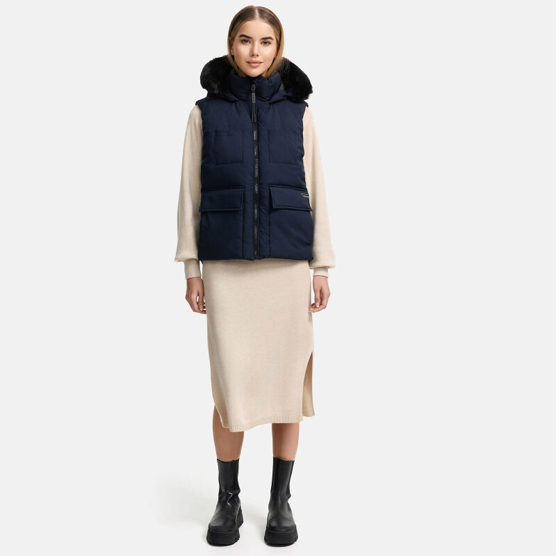 Navahoo Zimthaeschen Damen Winterweste N011 Navy-Größe S - Gr. 36