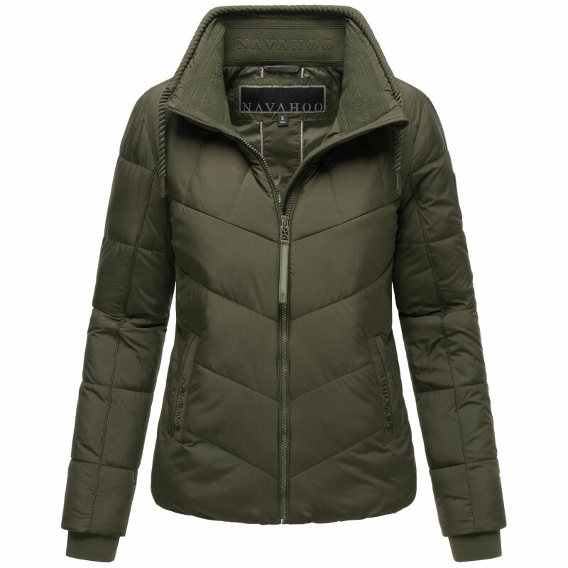Navahoo Liebesfee Damen Winterjacke N014 Dark Olive Größe L - Gr. 40
