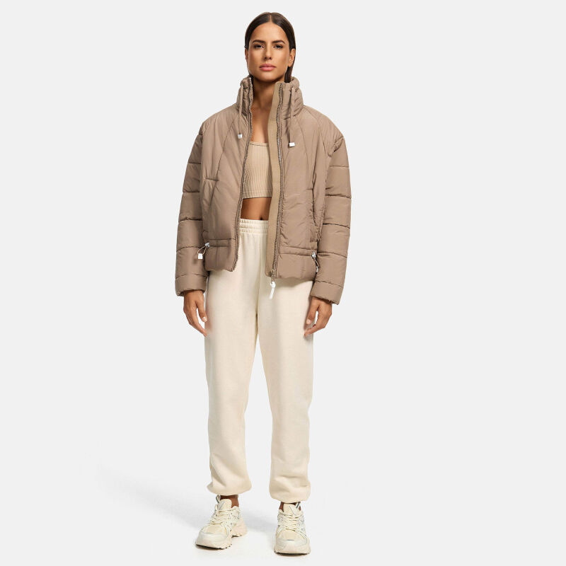 Navahoo Luftzauber Damen Winterjacke N015 Taupe Grey Größe XL - Gr. 42