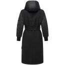 Marikoo Tjadee Damen Winter Wickelmantel N016 Schwarz-Größe XS - Gr. 34