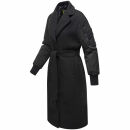 Marikoo Tjadee Damen Winter Wickelmantel N016 Schwarz-Größe XS - Gr. 34