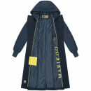 Marikoo Tjadee Damen Winter Wickelmantel N016 Navy-Größe XXXL - Gr. 46