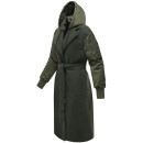 Marikoo Tjadee Damen Winter Wickelmantel N016 Dark Olive-Größe XS - Gr. 34