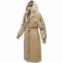 Marikoo Tjadee Damen Winter Wickelmantel N016 Sand Beige-Größe M - Gr. 38
