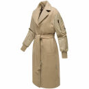 Marikoo Tjadee Damen Winter Wickelmantel N016 Sand Beige-Größe M - Gr. 38