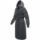 Marikoo Tjadee Damen Winter Wickelmantel N016 Anthrazit-Größe S - Gr. 36