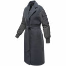 Marikoo Tjadee Damen Winter Wickelmantel N016 Anthrazit-Größe S - Gr. 36