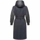 Marikoo Tjadee Damen Winter Wickelmantel N016 Anthrazit-Größe M - Gr. 38
