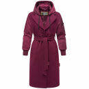Marikoo Tjadee Damen Winter Wickelmantel N016 Wine-Größe XS - Gr. 34