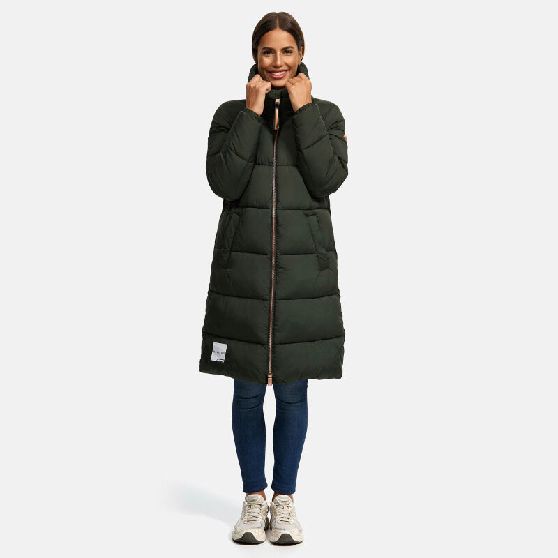 Marikoo Nomadiaa Damen Winterjacke N024 Dark Olive Größe L - Gr. 40