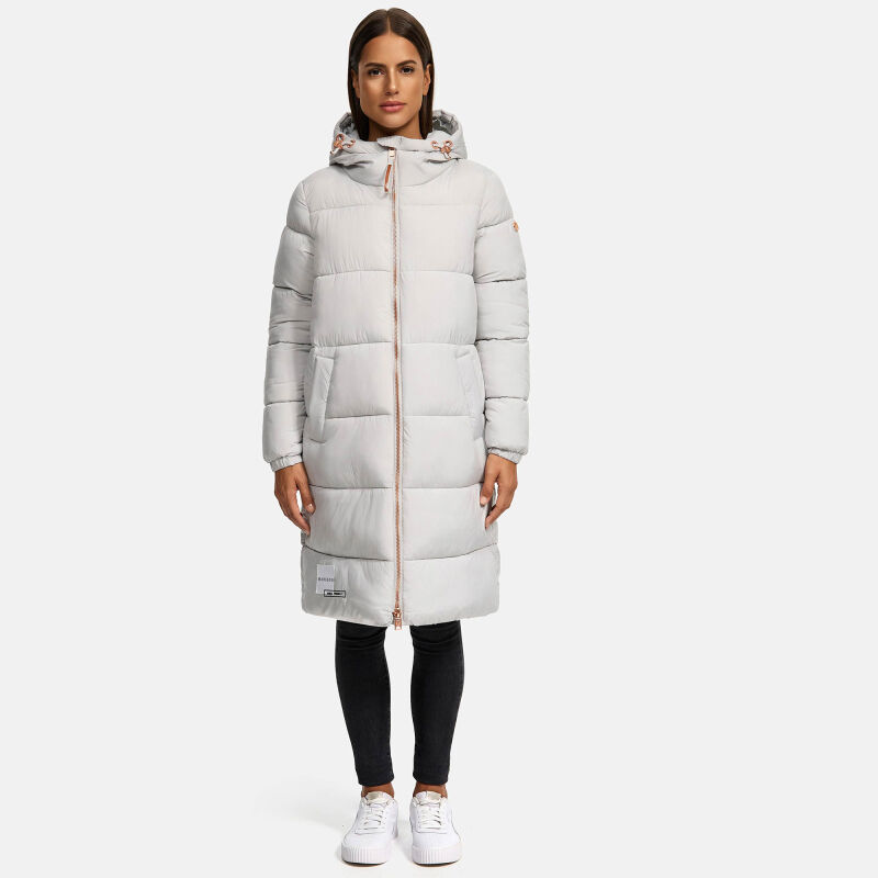 Marikoo Nomadiaa Damen Winterjacke N024 Light Grey Größe M - Gr. 38