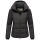 Marikoo Radaa Damen Stepp Jacke N025 Schwarz Größe L - Gr. 40