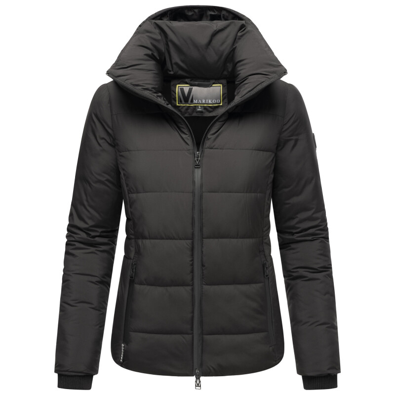 Marikoo Radaa Damen Stepp Jacke N025 Schwarz Größe XL - Gr. 42