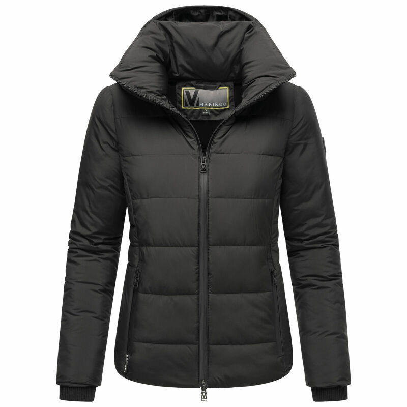 Marikoo Radaa Damen Stepp Jacke N025 Schwarz Größe XXL - Gr. 44