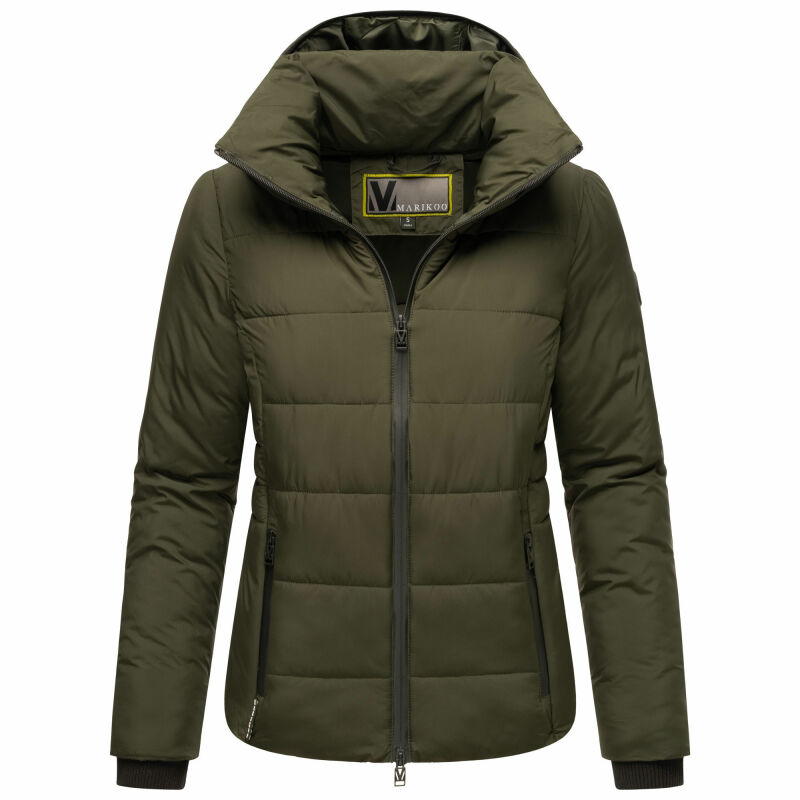 Marikoo Radaa Damen Stepp Jacke N025 Olive Größe XS - Gr. 34