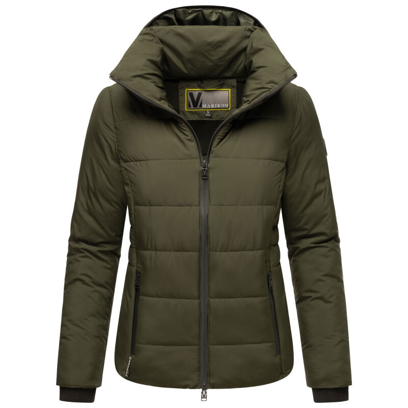 Marikoo Radaa Damen Stepp Jacke N025 Olive Größe S - Gr. 36