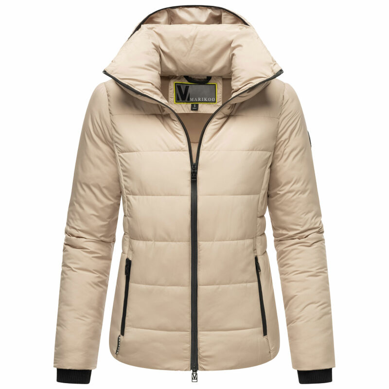 Marikoo Radaa Damen Stepp Jacke N025 Taupe Grey Größe L - Gr. 40
