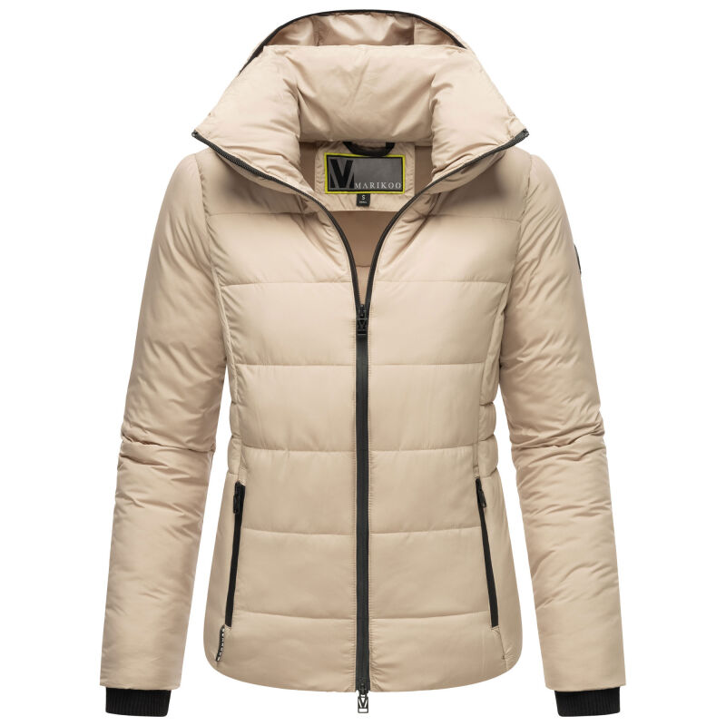 Marikoo Radaa Damen Stepp Jacke N025 Taupe Grey Größe XXXXXXL - Gr. 52