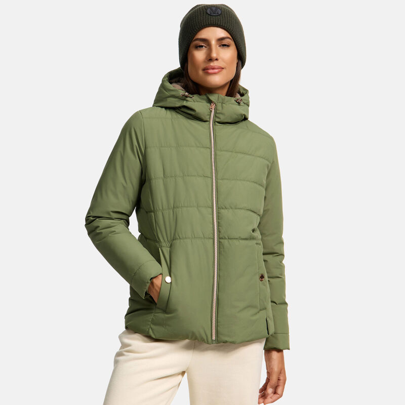 Marikoo Alemee Damen Stepp Jacke N026 Olive Größe XL - Gr. 42