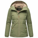 Marikoo Alemee Damen Stepp Jacke N026 Olive Größe XXXL - Gr. 46