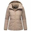Marikoo Alemee Damen Stepp Jacke N026 Taupe Grey Größe XXXL - Gr. 46