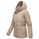 Marikoo Alemee Damen Stepp Jacke N026 Taupe Grey Größe XXXL - Gr. 46