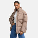 Navahoo Schokolinaa Damen Winter Steppjacke N031 Taupe Grey Größe L - Gr. 40
