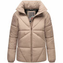 Navahoo Schokolinaa Damen Winter Steppjacke N031 Taupe Grey Größe L - Gr. 40
