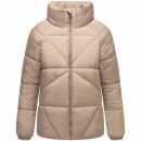 Navahoo Schokolinaa Damen Winter Steppjacke N031 Taupe Grey Größe L - Gr. 40