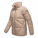 Navahoo Schokolinaa Damen Winter Steppjacke N031 Taupe Grey Größe L - Gr. 40