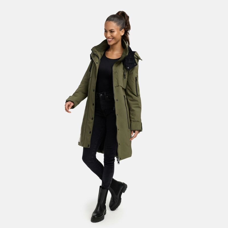 Marikoo Anoukaa Damen Winterjacke N032 Olive Forest Größe XL - Gr. 42