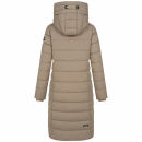 Navahoo Mondmaedchen Damen Winter Steppjacke N036 Taupe Grey Größe M - Gr. 38